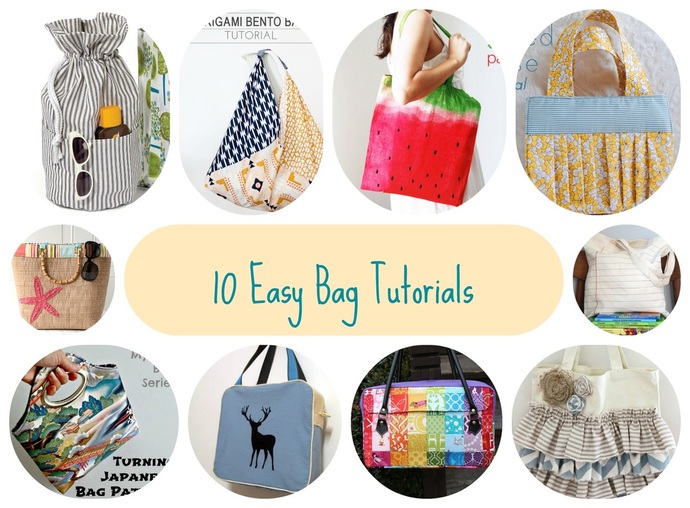 bag tutorials, sewing a bag, bag project, diy bag ideas, how to make a bag, free bag tutorials online